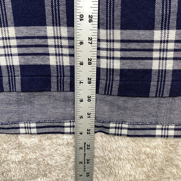 Vintage Polo Ralph Lauren Polo Shirt Mens XXL Navy White Windowpane Check Rare - Picture 10 of 12